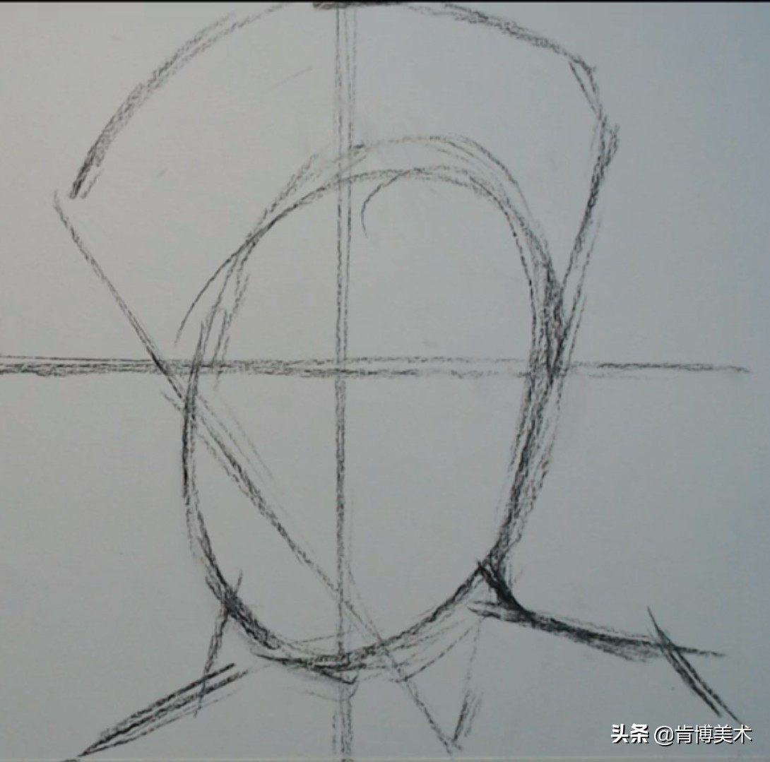 戴着眼镜的小男孩素描画,3-6岁儿童简单绘画100幅素描