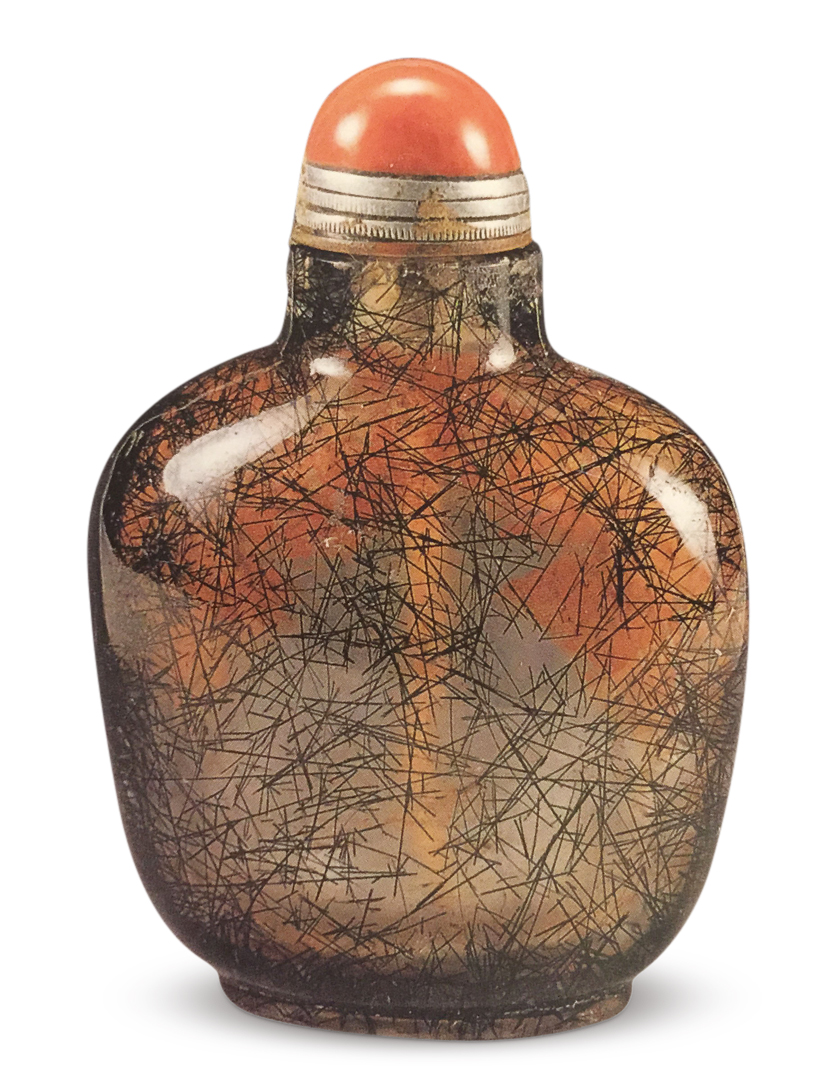 清代套料鼻烟壶 (清代哥釉鼻烟壶)