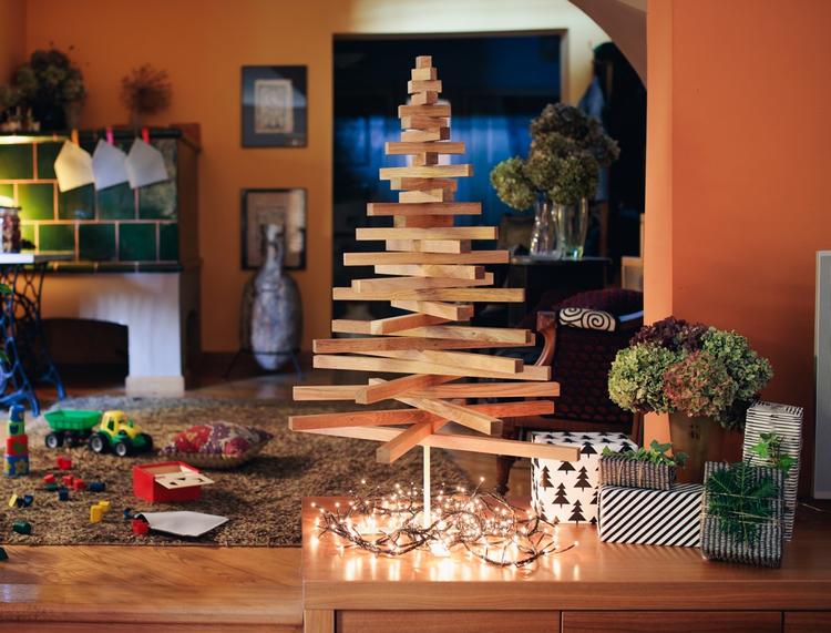 圣诞树极简画法,北欧风格圣诞树