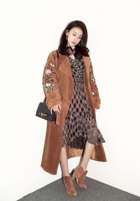 贾清牛仔裙,贾清穿衣搭配图