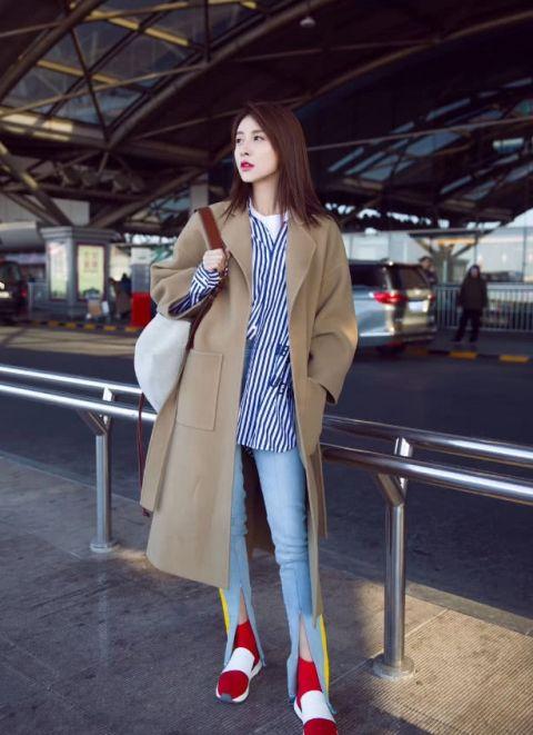 贾清牛仔裙,贾清穿衣搭配图