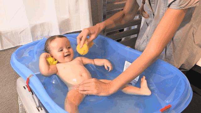 儿童皇冠澡盆,澡盆婴儿洗澡推荐可折叠5岁