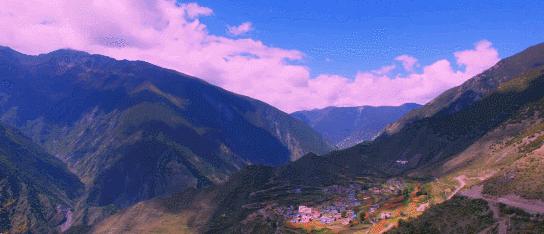 航拍四川雅江山,四川雅江县城全景视频