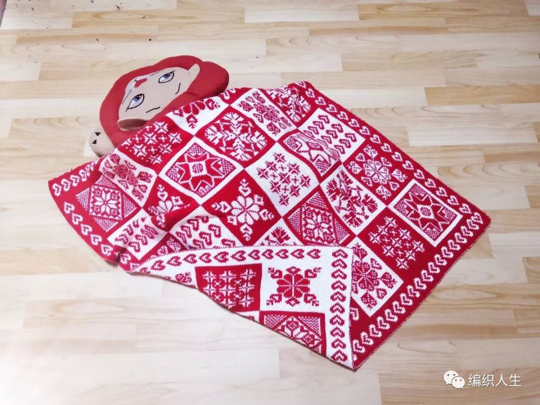 棒针双面提花编织视频教程,提花花样编织完整教程