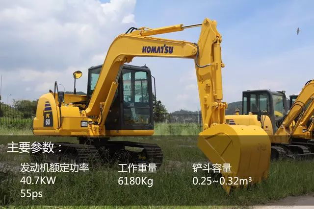 小松pc60-6挖掘机百科,小松pc60-5挖掘机工作视频