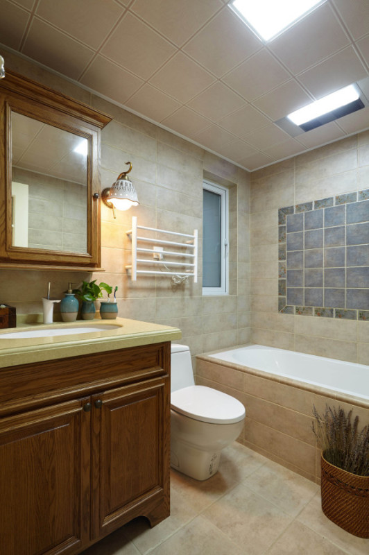 新城美式风格装修性价比高,116.7平米美式风格装修