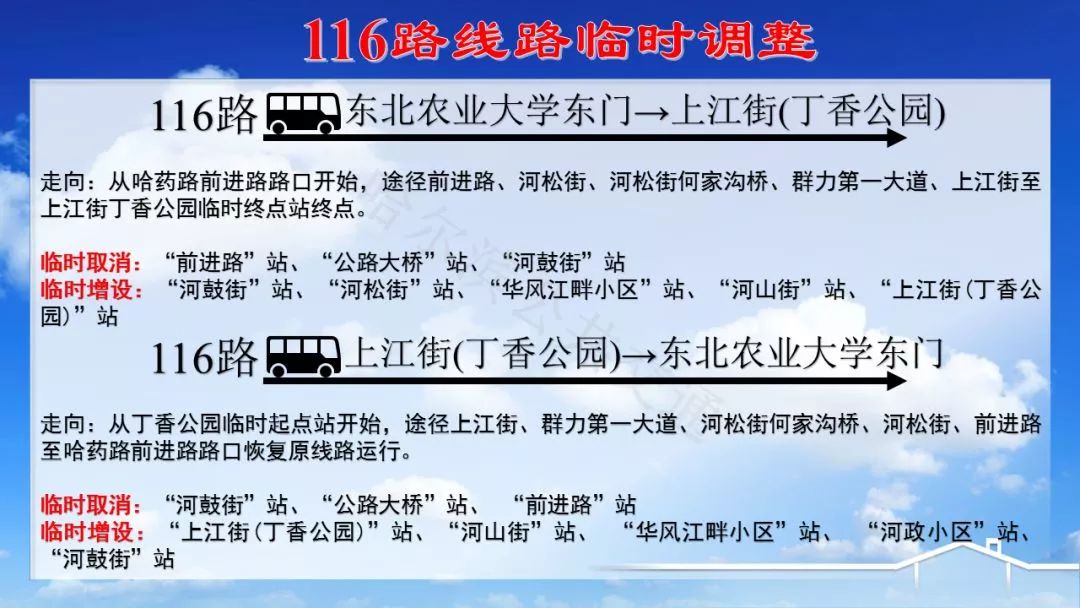 重大公交线路调整!配图版,速收藏|21日起哈药路及周边21条公交线路调终点17条线路调走向