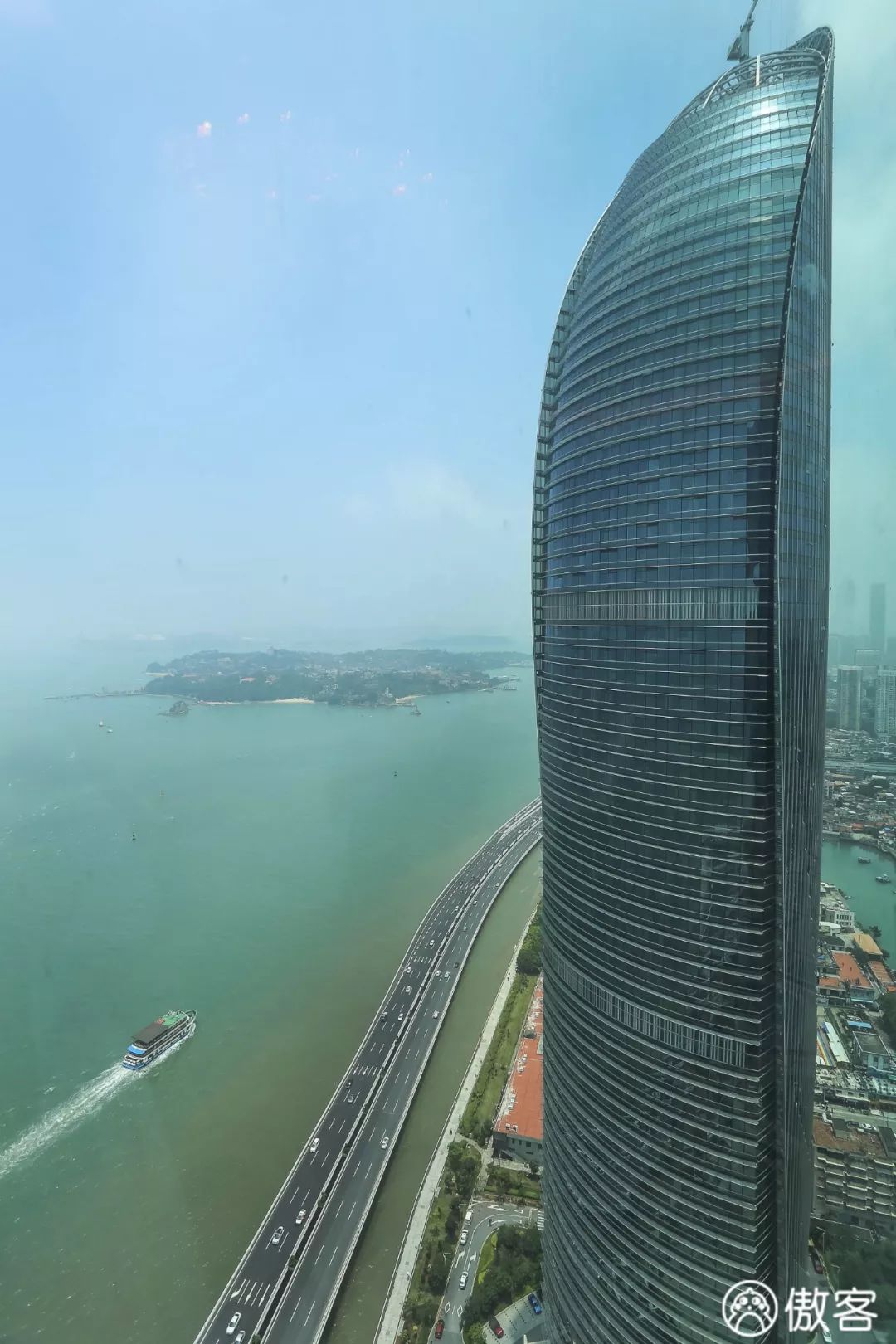 高空看厦门岛全景,厦门空中风景