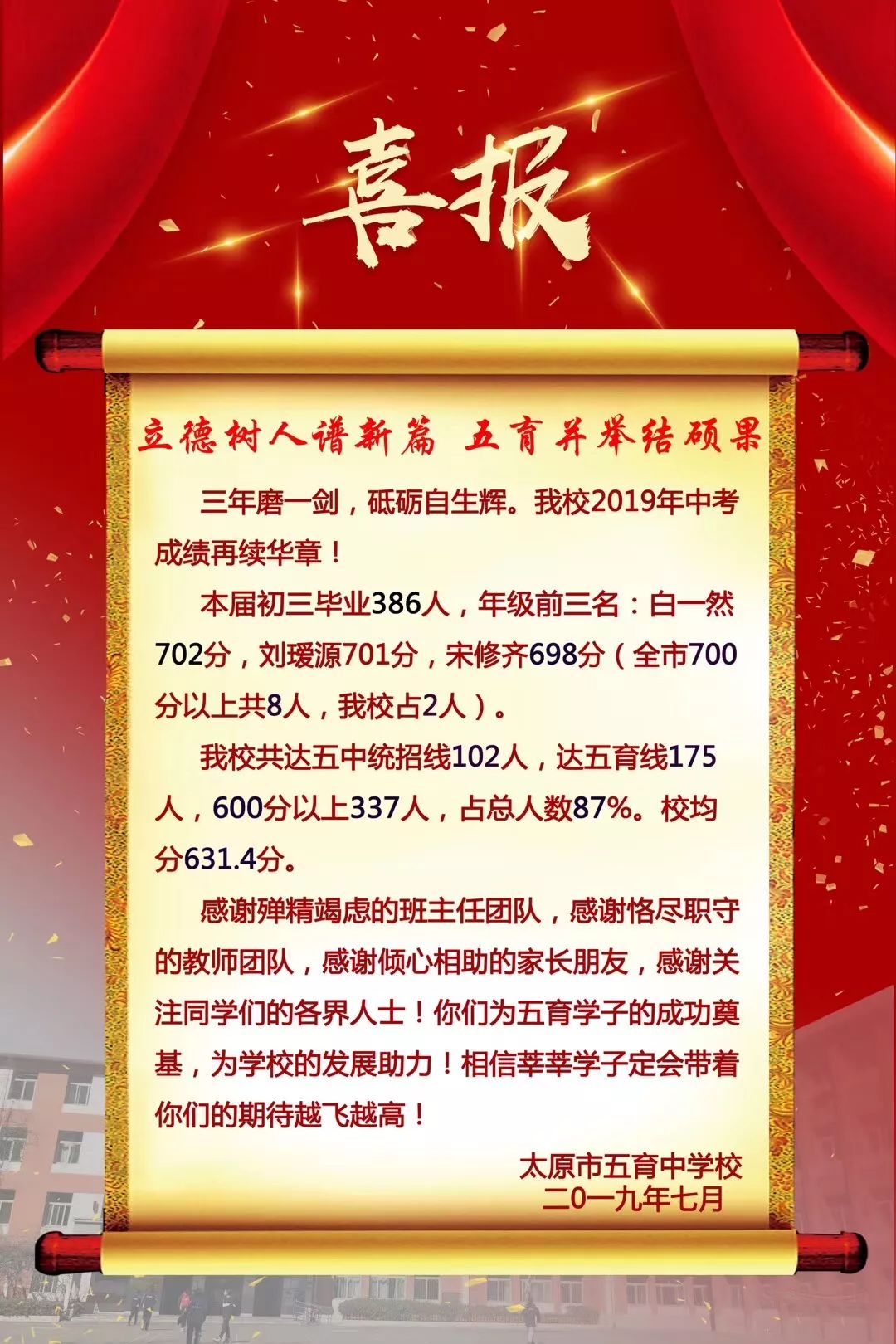 沦陷于“喜报”中的学校……