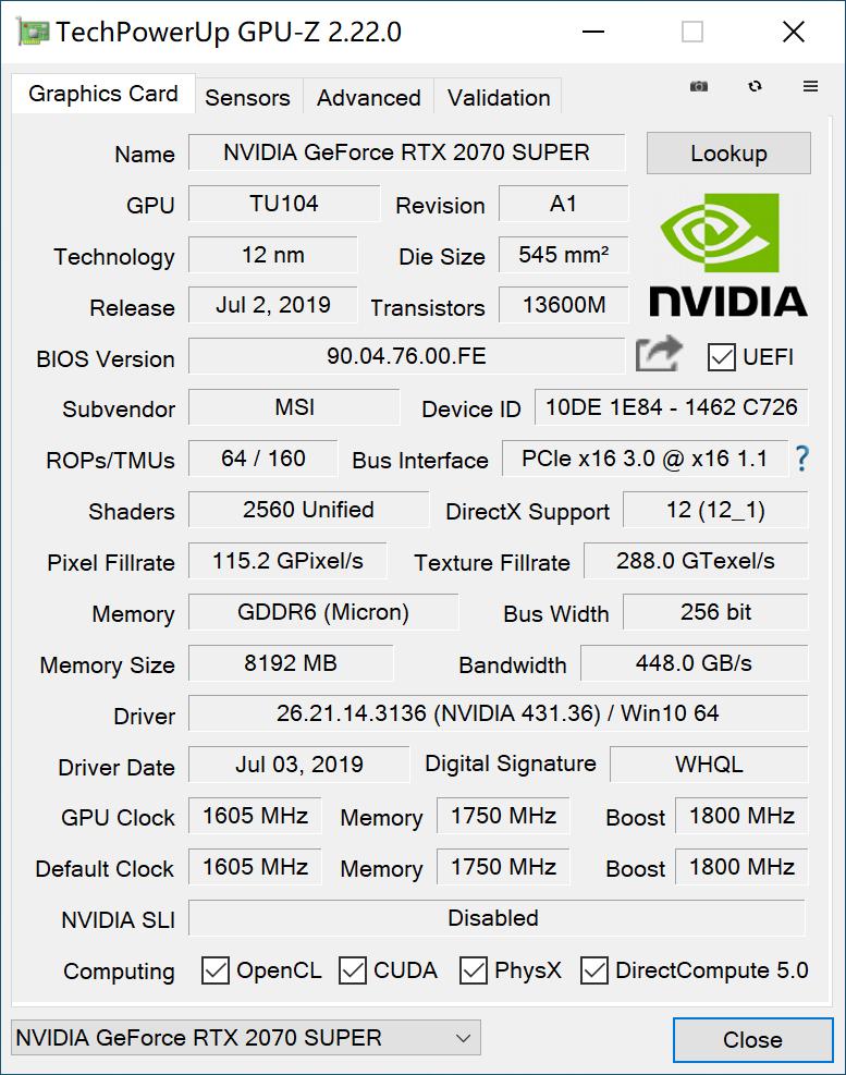 微星2070super魔龙x评测,微星rtx2080super魔龙x8g
