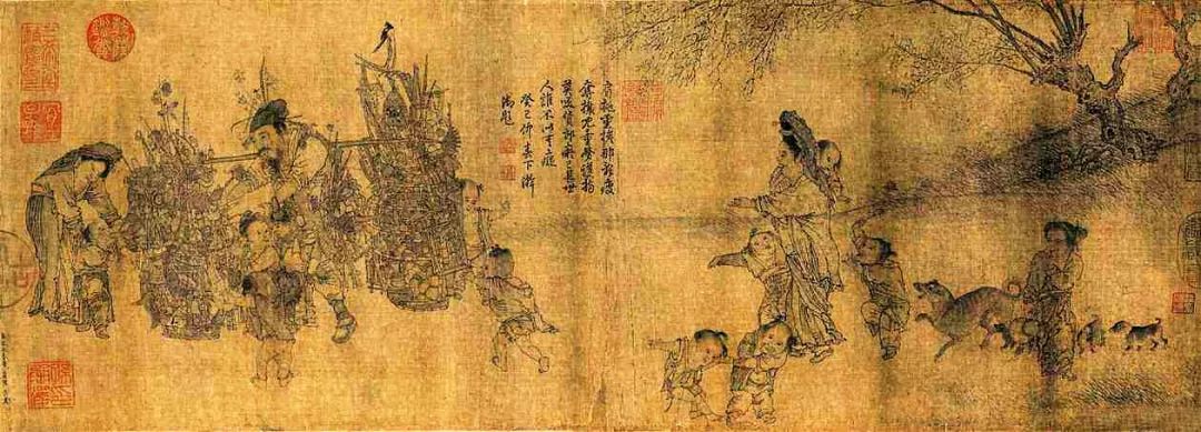 宋画中的文人形象,描绘宋人生活的画