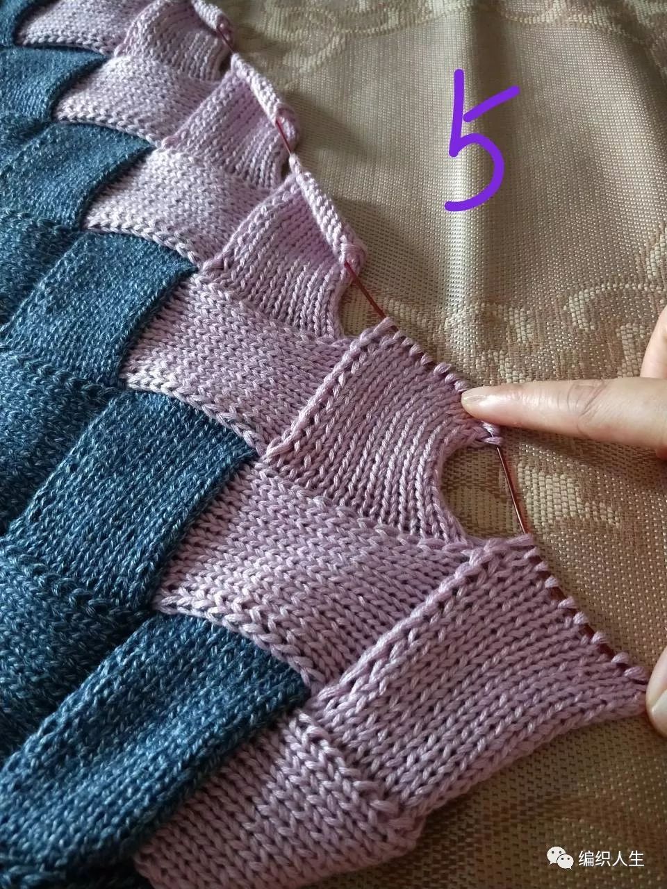 马海毛毛衣十三针编织花样图解,白桦编织衣服袖子收针