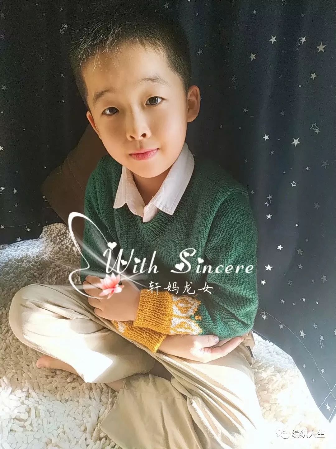 儿童灰色开衫毛衣编织教程完整版,男宝宝小树圆肩提花毛衣编织花样