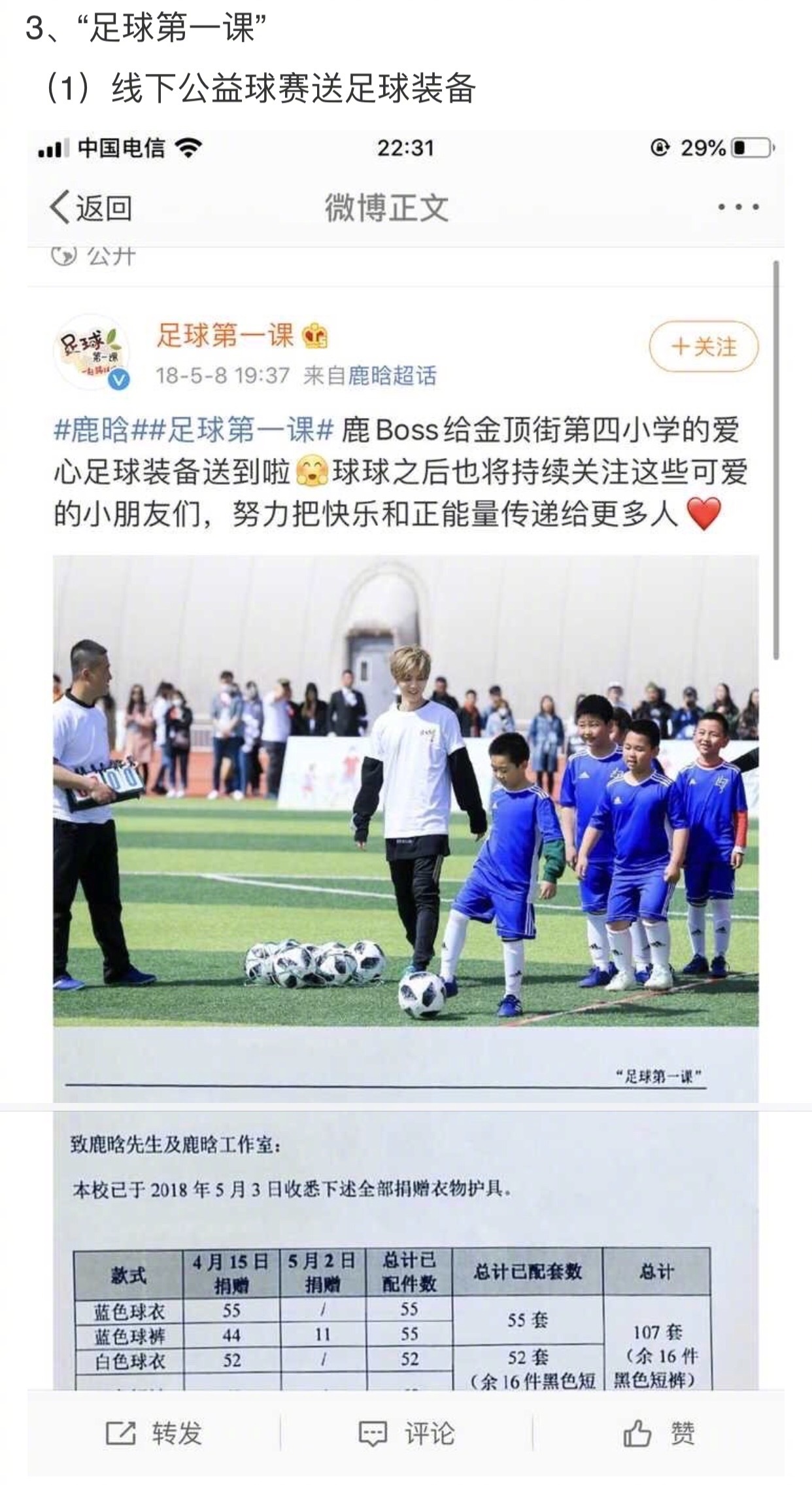 鹿晗公益活动第一课,鹿晗的公益有多强