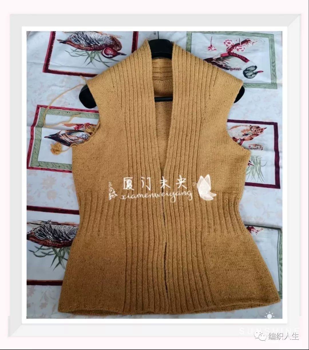 蕉香：云点粗花呢女士棒针翻领开衫外套毛衣（有翻译教程）