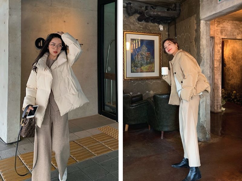 小个子宽松面包服穿衣搭配,高个子穿面包服怎么搭配