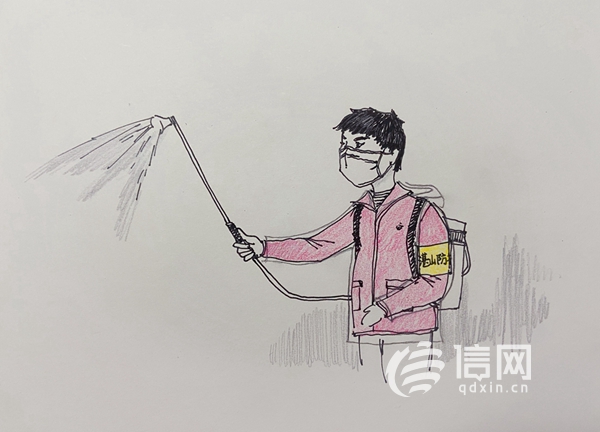 致敬防疫前线的工作人员绘画,致敬抗疫英雄的手绘画