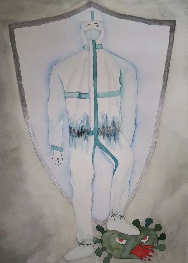 我以我手，画出你最美的的样子——宜宾市三中学子以画作抗疫情