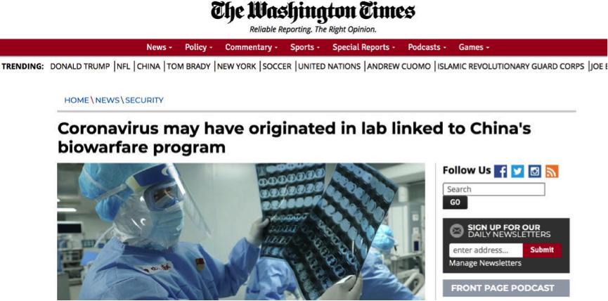 美媒报道病毒,美国对病毒来源的颠覆性认识