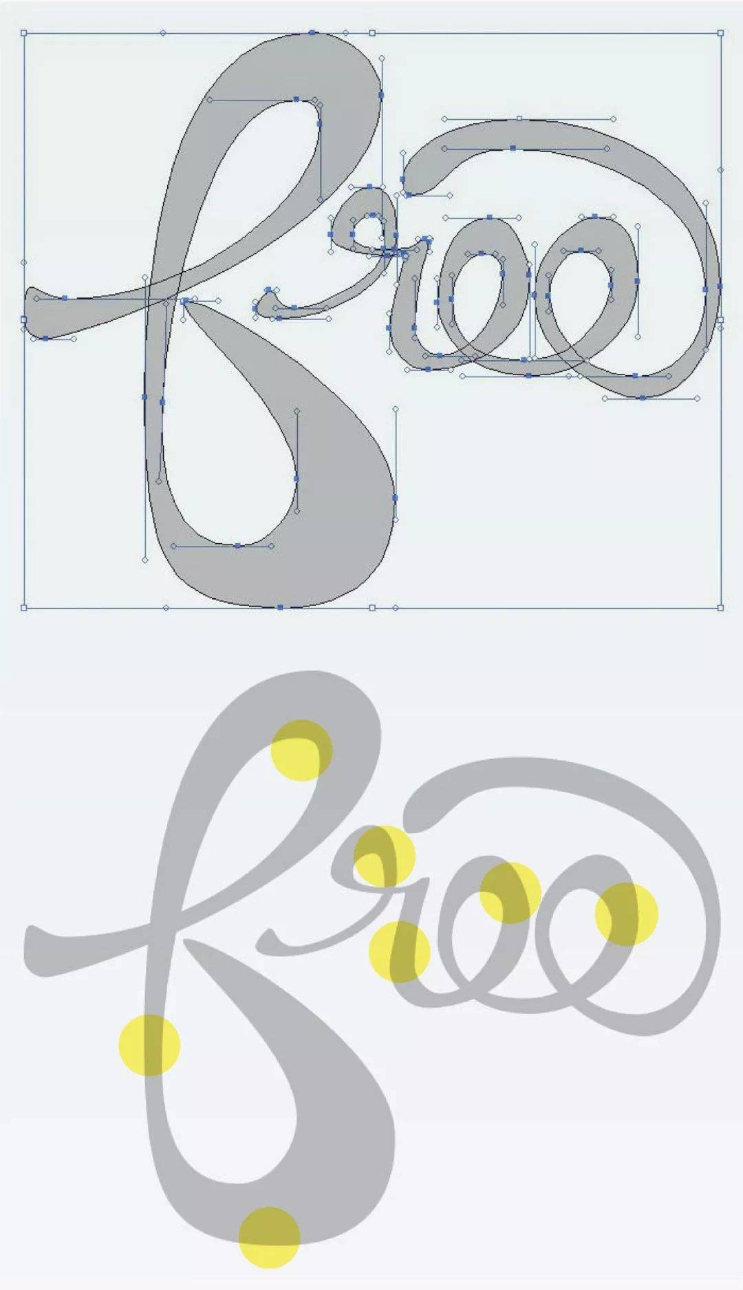 字体设计怎么做曲线,绘制字体的一般步骤