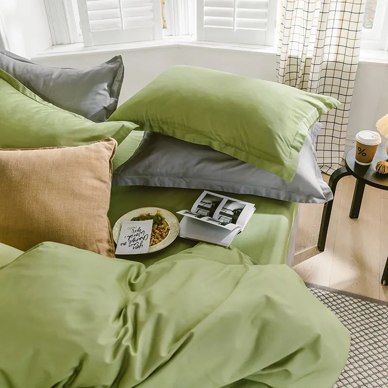 水星家纺纯棉亲肤四件套,纯棉四件套亲肤棉简单