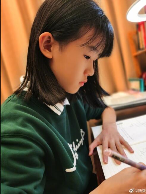 陆毅的女儿贝儿长大后的视频,陆毅女儿贝儿腿现身公众视野