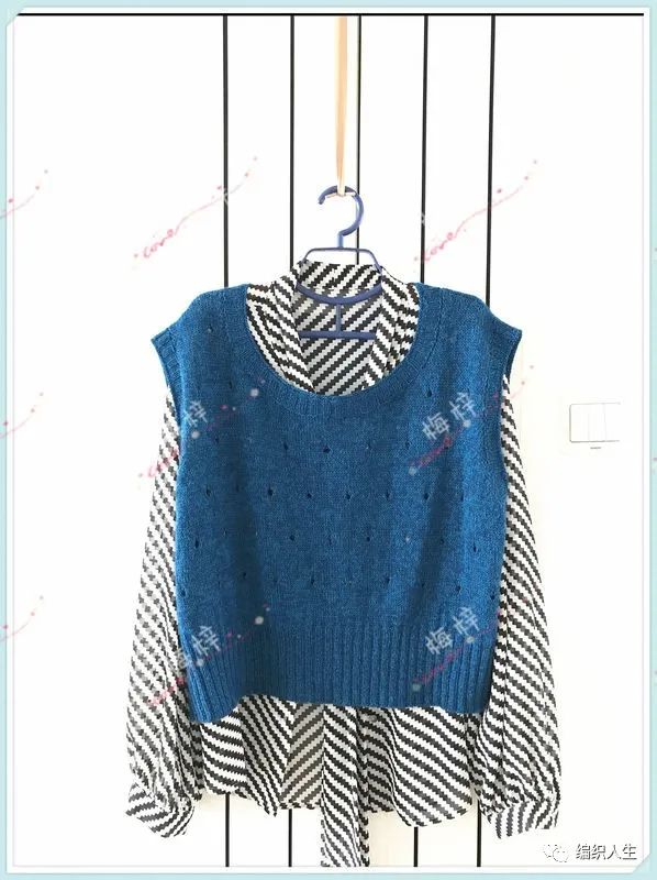 宽松棒针女式背心款式图解,男士棒针背心花样大全图解