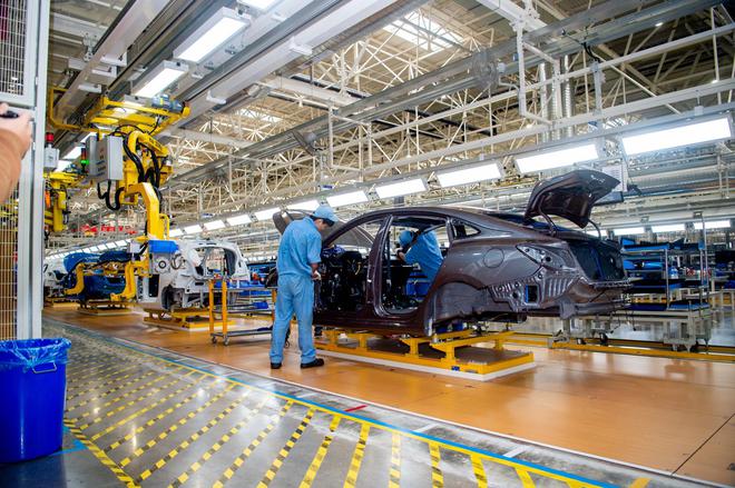 上汽名爵宁德工厂,上汽名爵5生产线