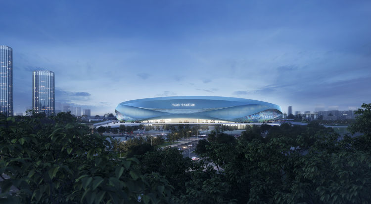 青岛城阳亚洲杯足球场效果图,青岛足球场亚洲杯