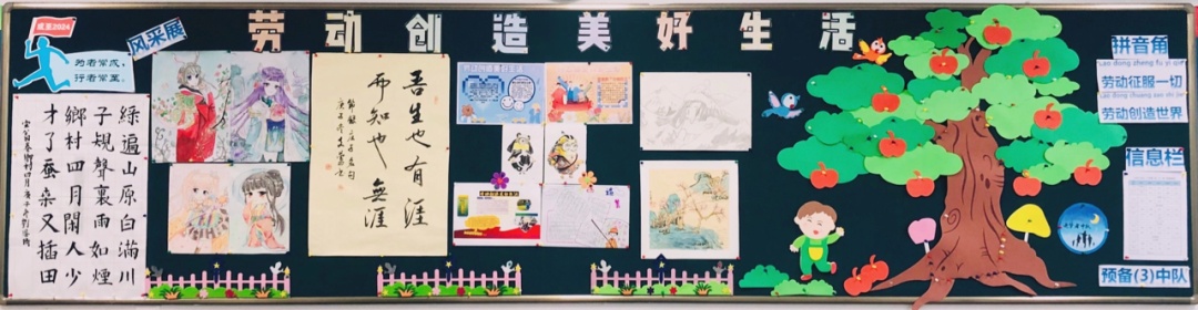 劳动节的黑板报粉笔画,劳动节小黑板报教程