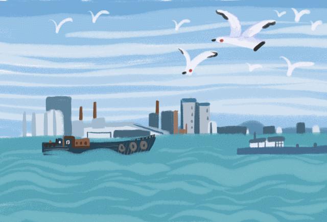 寻味泰州美食绘画,手绘靖江