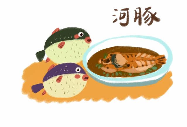 寻味泰州美食绘画,手绘靖江