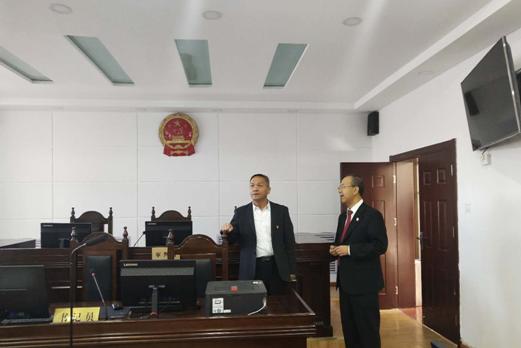 中院院长到人民法庭调研指导,院领导到杨庄法庭调研