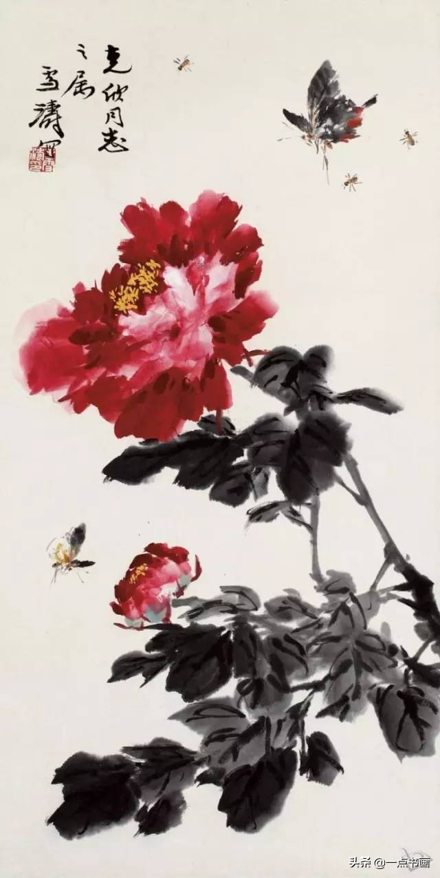 国色天香牡丹国画,牡丹怎样调色才能画出国色天香