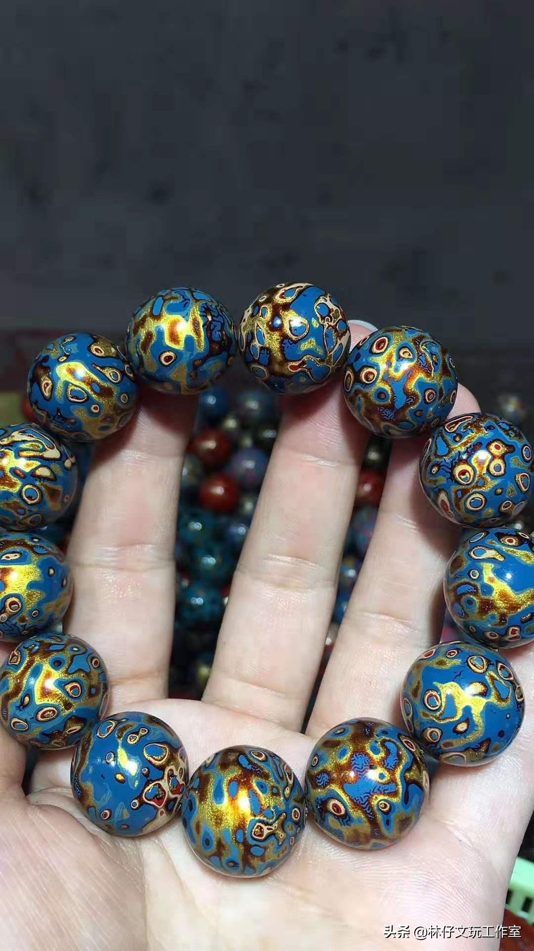 大漆八大守护佛珠,大漆犀皮佛珠教程