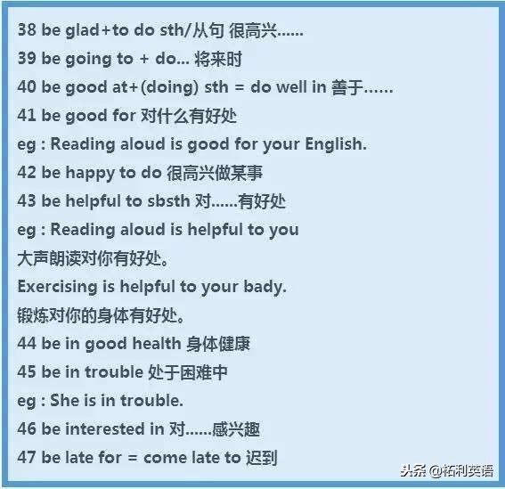 小学初中必背英语短语,初中英语短语固定搭配及用法