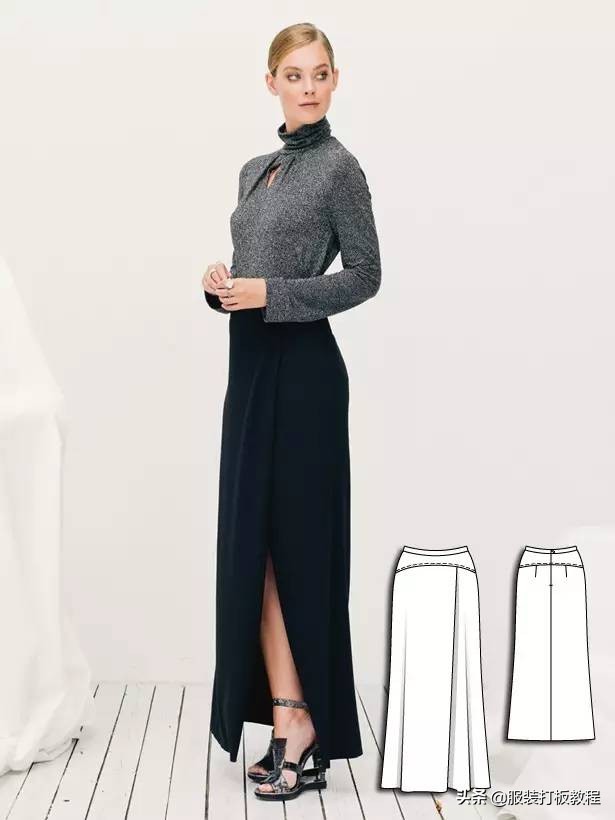 时装设计图手绘教程,服装制版图案大全