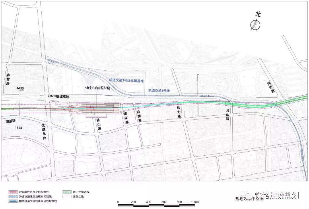 上海宝山北部交通规划图,宝山北部地区轨交规划