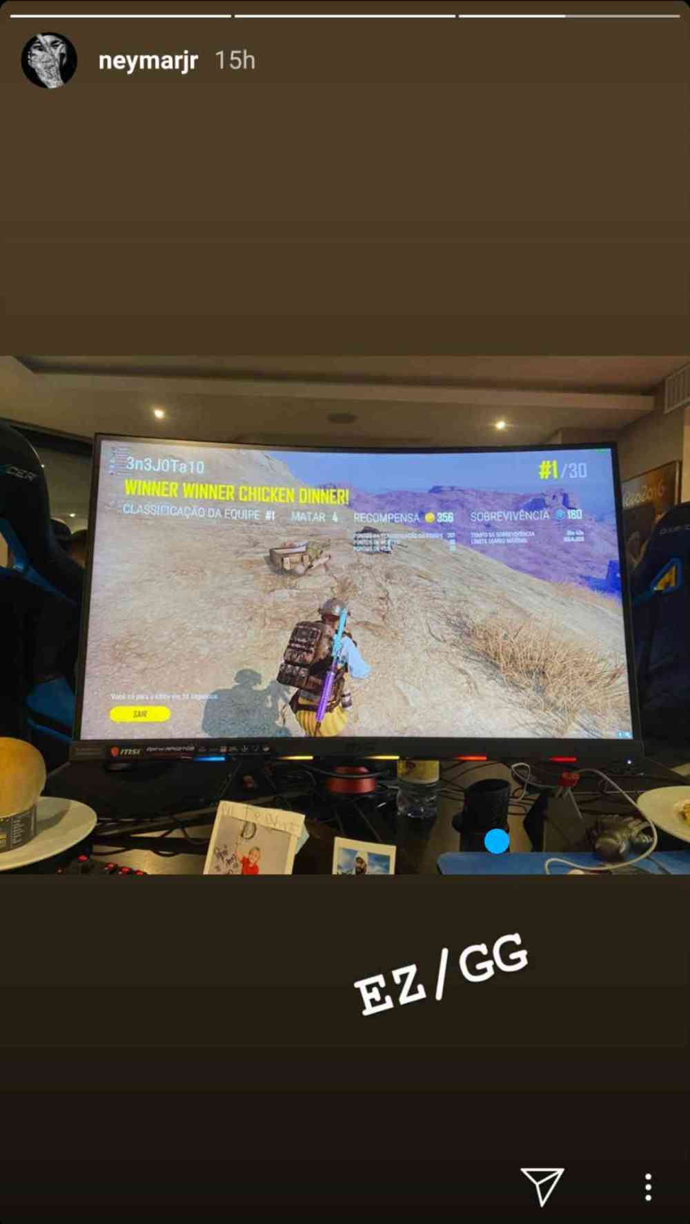 内马尔动作pubg,内马尔吃鸡大摆锤