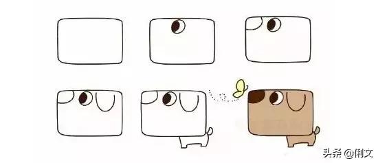 简笔画儿童3-6岁简单小动物涂色,简笔画小动物100种可爱表情包