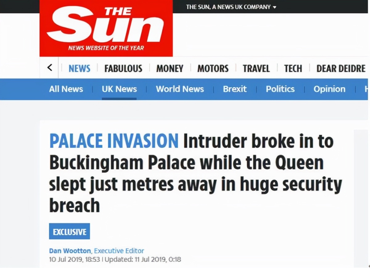 英国男子曾两度闯入白金汉宫,英国男子翻入白金汉宫