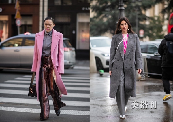 粉色高级感穿搭50岁,灰色简约又高级穿搭