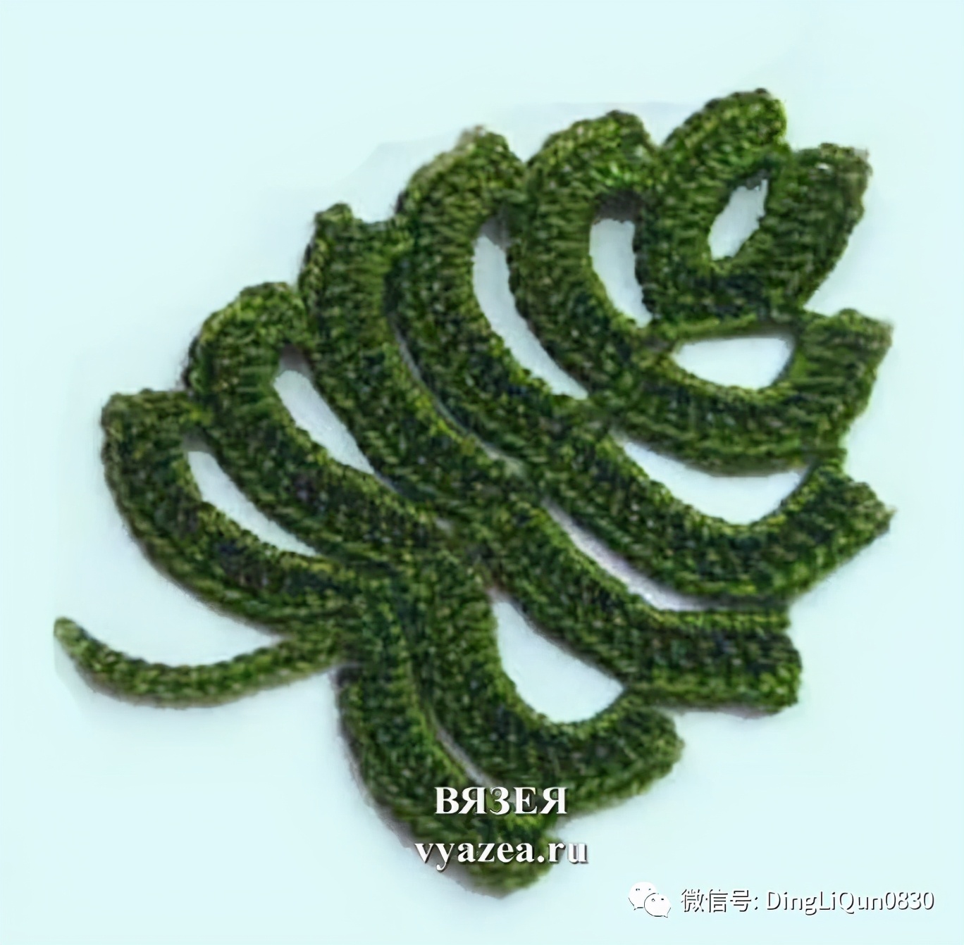 树枝树叶的编织图解,树叶钩针编织教程图解