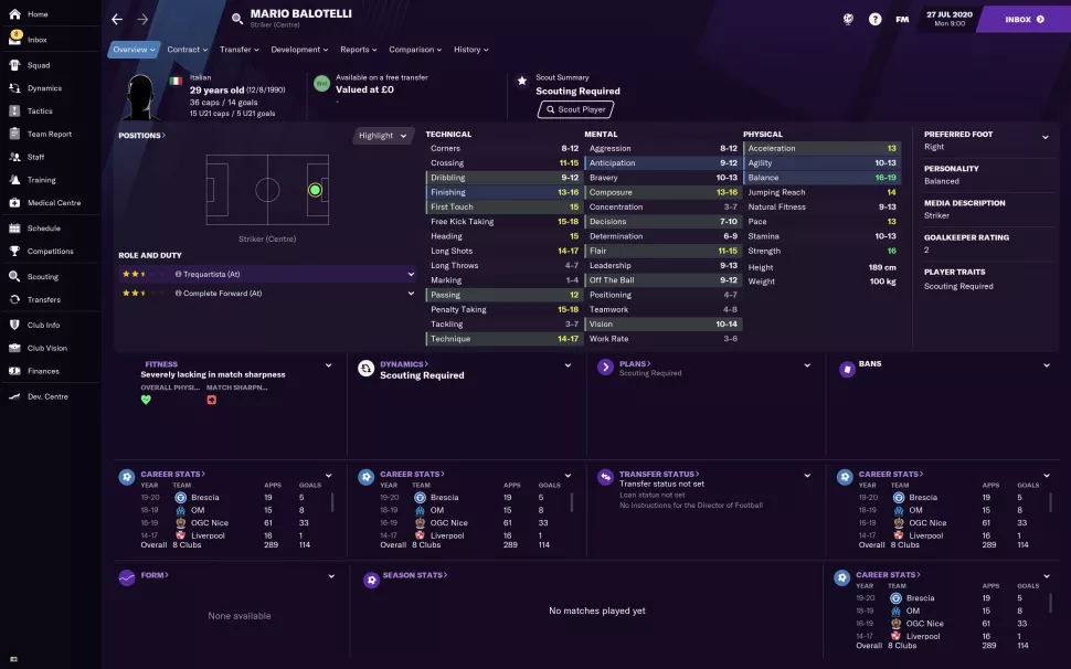 fm2021开档必签球员推荐,fm2021开档必签年轻妖人