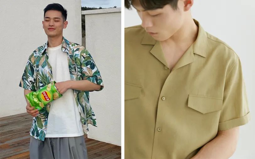清爽男生穿搭推荐,男生夏天穿什么颜色短袖好看