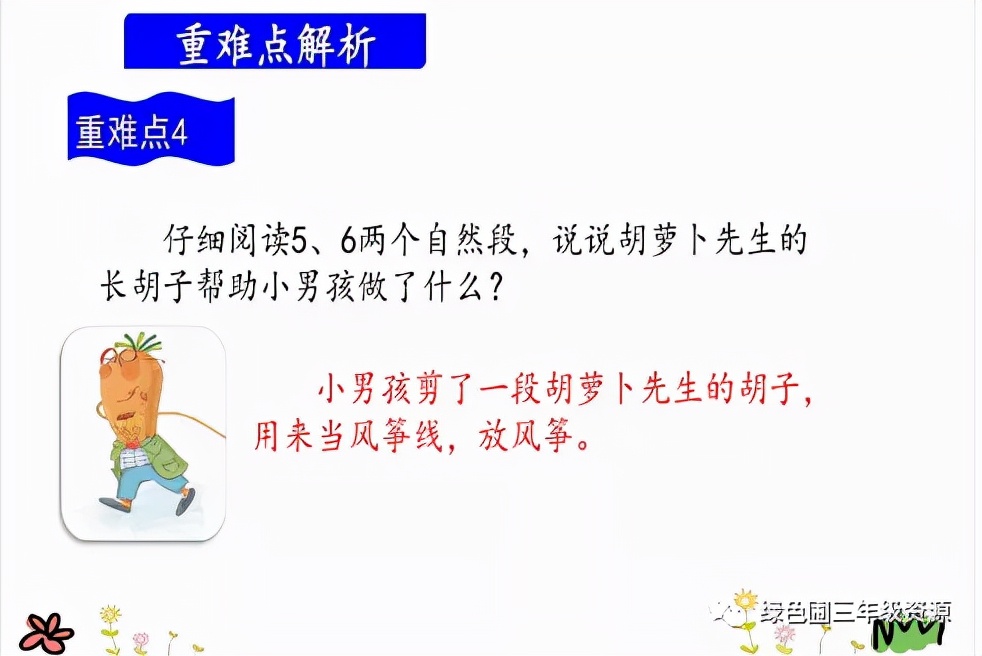 三年级语文胡萝卜先生的长胡子,三年级上册13课胡萝卜的长胡子