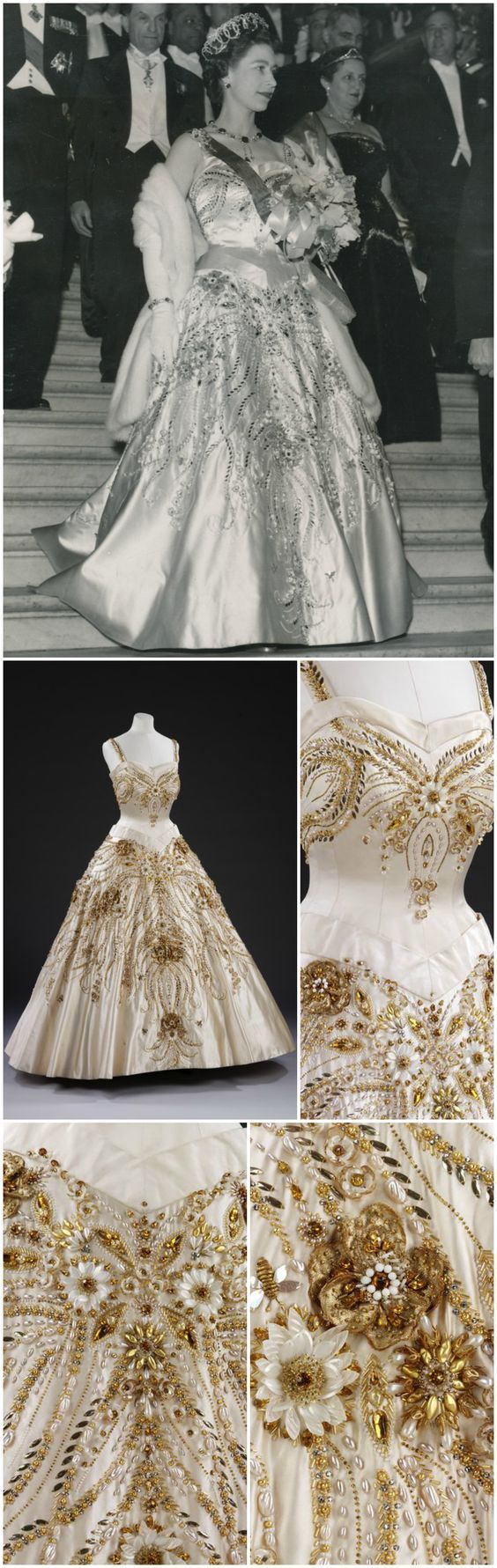 伊丽莎白女王礼服,伊丽莎白女王的礼裙