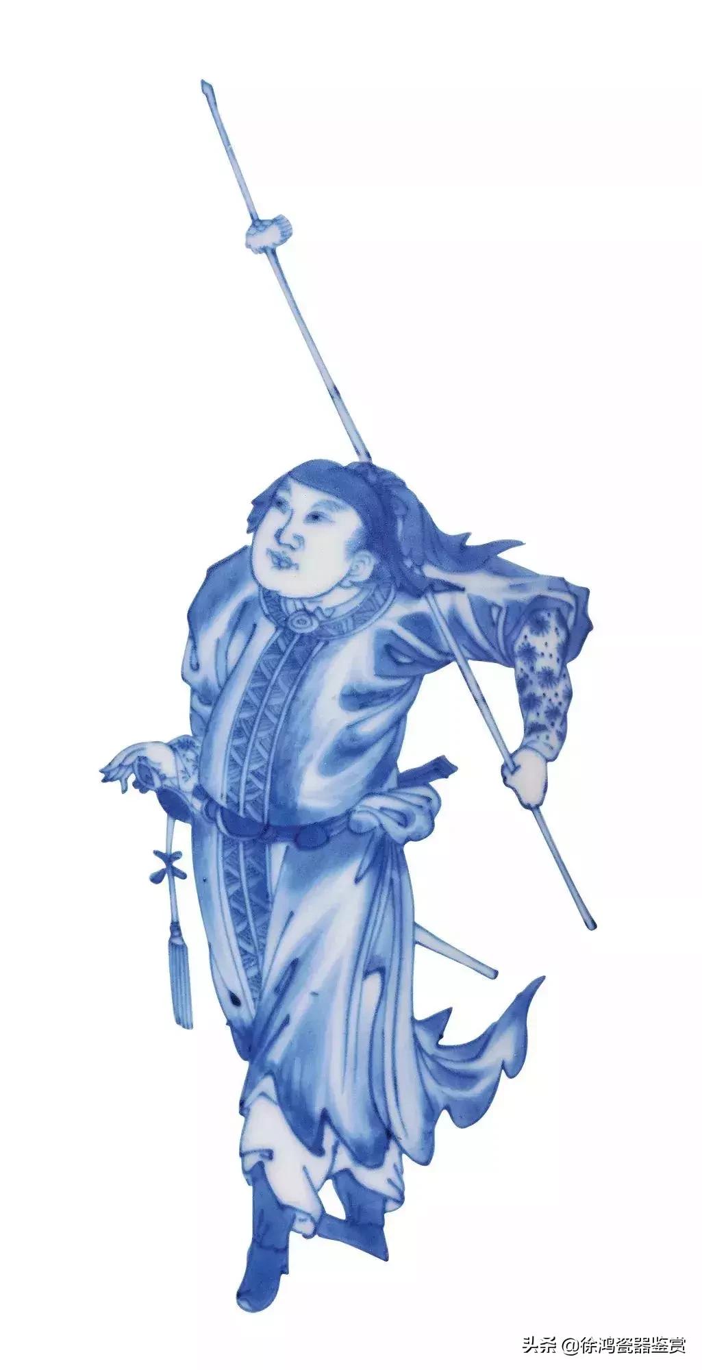 明崇祯青花山水瓷器,明崇祯鹿纹青花瓷器