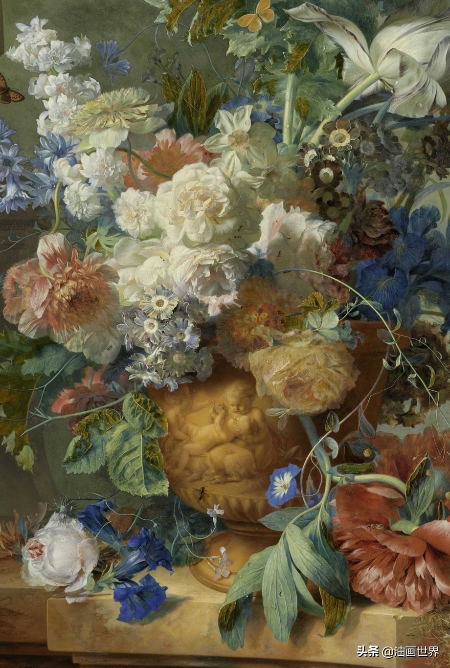 荷兰花卉画作品欣赏,当代国外巨幅花卉画家