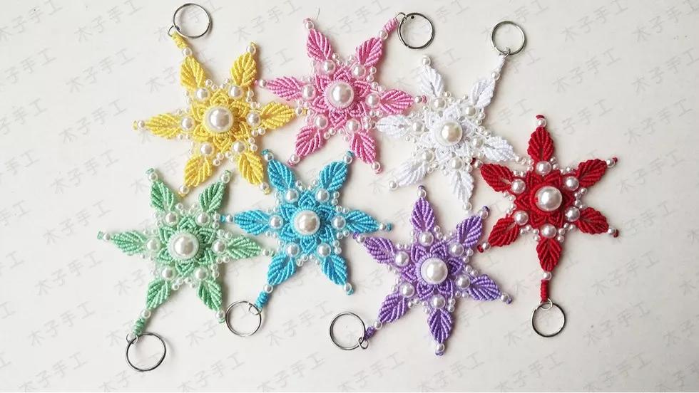 手编挂件绳的编织方法,纯手工编绳龙鳞结绕线编织教程